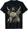 Hot Mess Highland Cow Shirt, Funny Cute Coffee Lover Graphic Tee