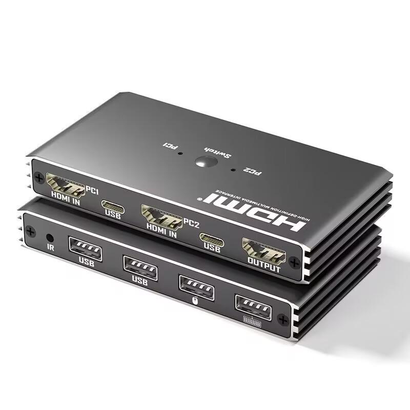 HDMI KVM Switch 2X1 with Remote Control, USB 2.0, 4K/60Hz (YUV 4:2:0)