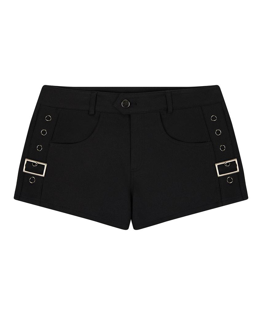 LUVISTRUE El Pocket Patch Belt Shorts(Black)