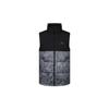 Tiedye Dwn Vest Stay Warm Stand Collar Down Vest Black Gray Colorblock Men's GE9985