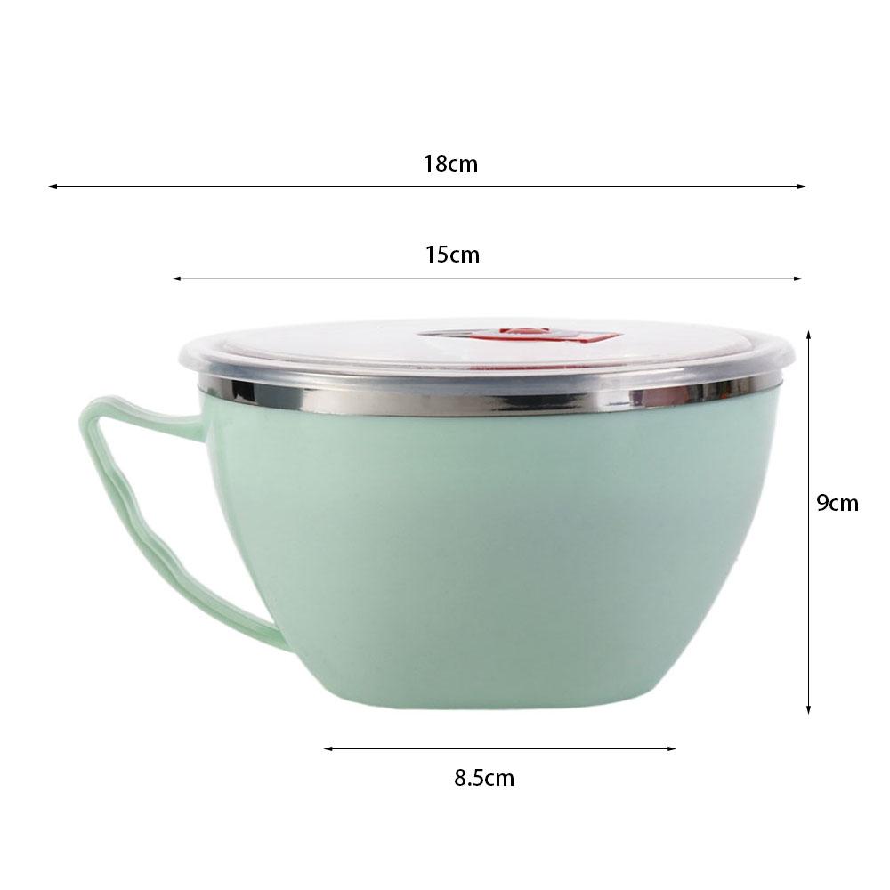 Double-layer Insulation Rice Bowl Soup Bowls Stainless Steel Instant Noodle Bowl   Rice Soup Noodle