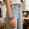 Adjustable Sewing Machine Themed Bracelet Alloy Sewing Lover's Bracelet Vintage Ring Set  for Women