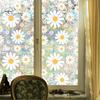 Floral Rainbow Static Sticker Window Privacy Film UV Protection Glass Sticker Non-Adhesive Window Cling for Home Bedroom Living Room Decor
