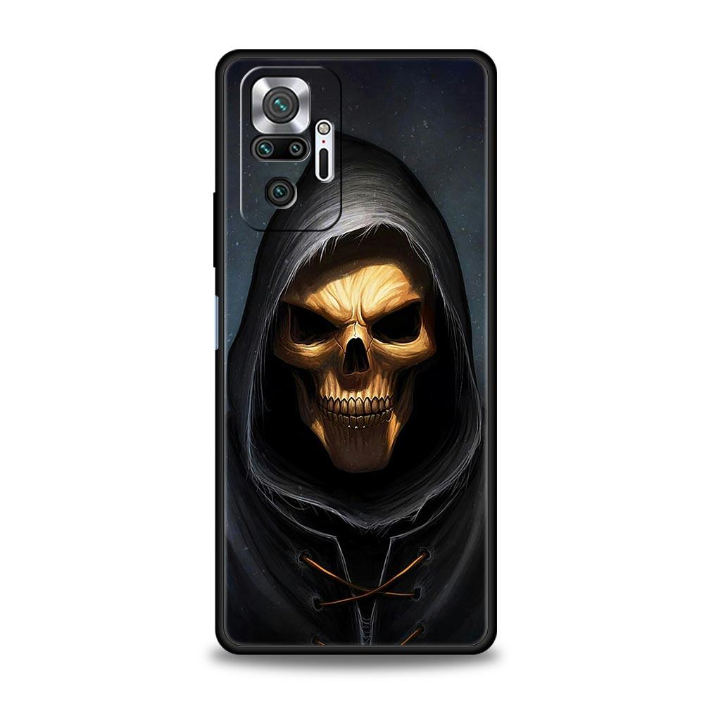 Skull Skeleton Grim Reaper Fashion Phone Case For Xiaomi Redmi Note 13 12 5G 11 10 Pro Plus 4G 9S 9 8 7 9T 13C 10C 9C 9A Cover