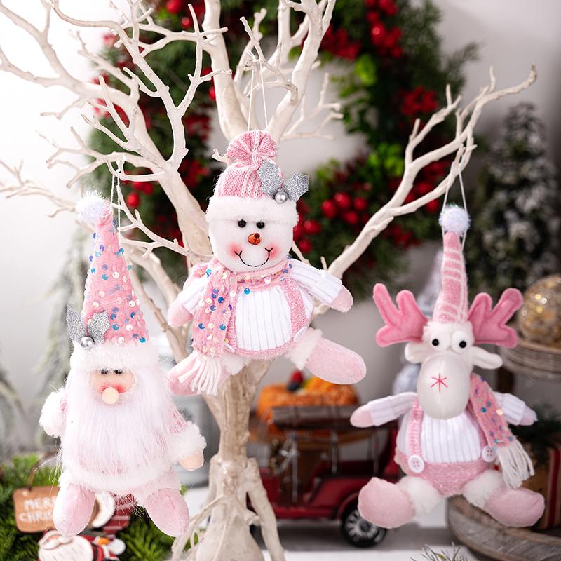 Christmas Tree Hanging Ornaments, Christmas Tree Doll Decoration, Cute Santa Claus Hanging Pendant For Walls Windows Doors