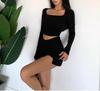 Women's Black Skirt: 2025 Spring/Summer Sexy Slit Suit, Anti-Exposure, Pure Desire Short Hip Skirt