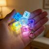 LED Keyboard Keychain Fidget Toys Crystal Clicker Sensory Toy for Stress Relief Keyboard Keychain Fidget Gadget for Adults Kids