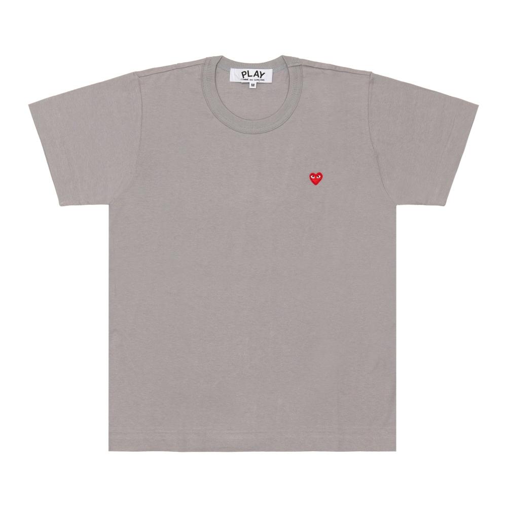 

PLAY Comme des Garc ons PLAY CDG Women Small Red Heart S S T Shirt Gray