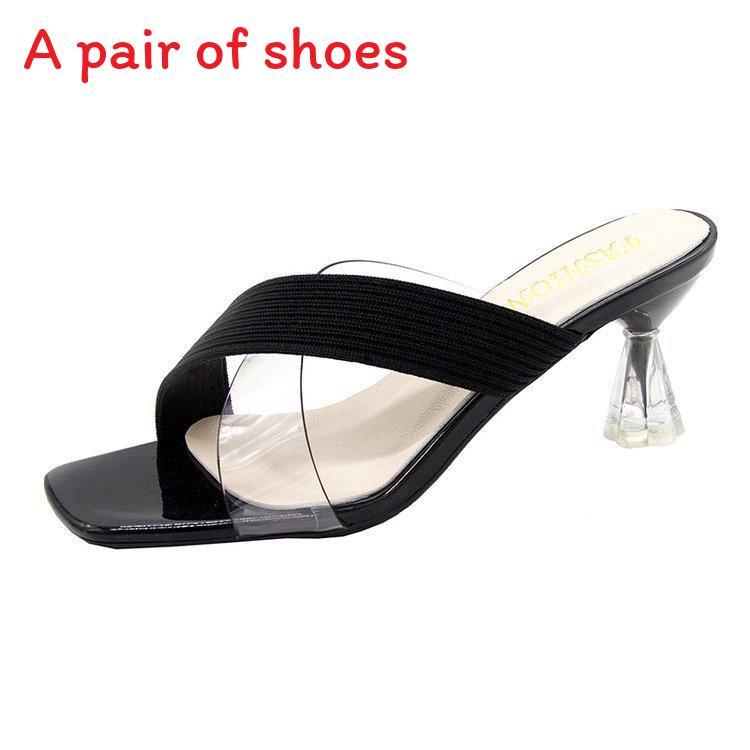 Summer Womens Clear High Heel Sandals With Slipon Design For Casual Wear