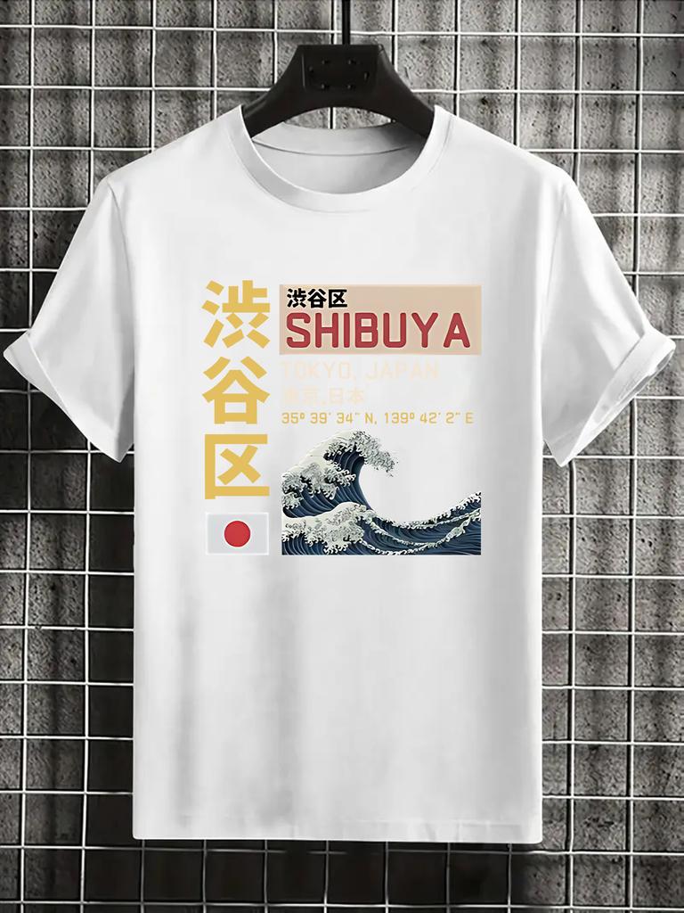 Unisexs Unisex The Great Wave Off Kanagawa TShirt Streetwear Oversize Casual Goth Y2k Harajuku Cotton Short Sleeved Top Tee Unisex