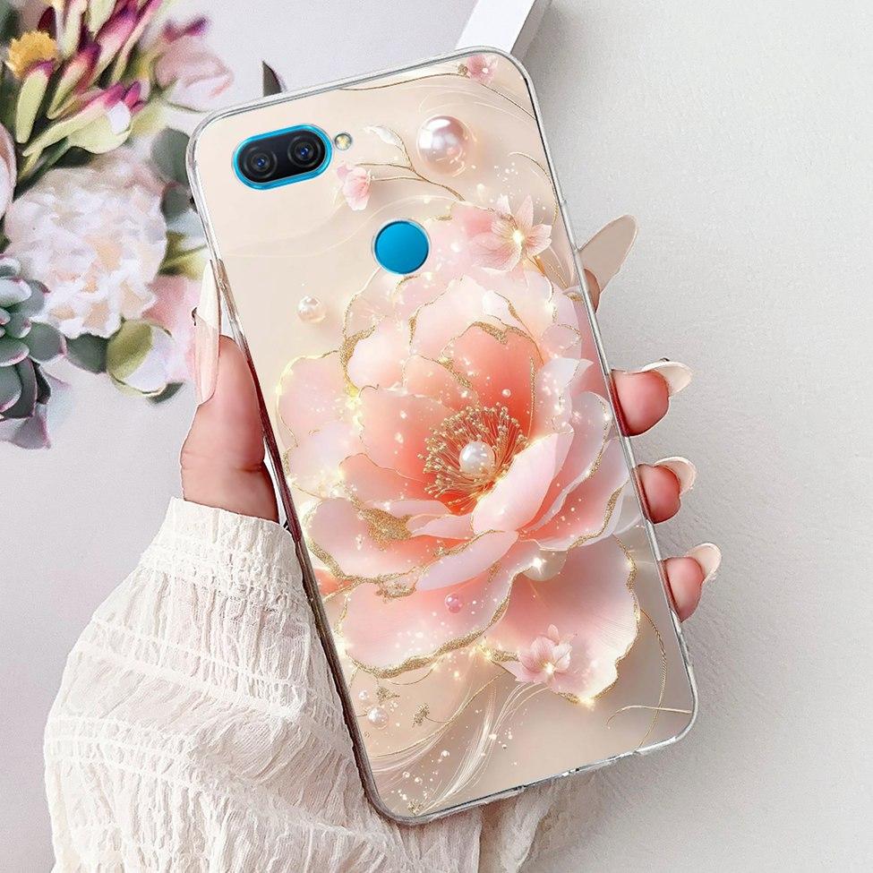 Clear For Oppo A12 CPH2077 CPH2083 Cover For Oppo A12 Case Luxury Butterfly Love Fashion Flowers Cool Lion Cute Painted