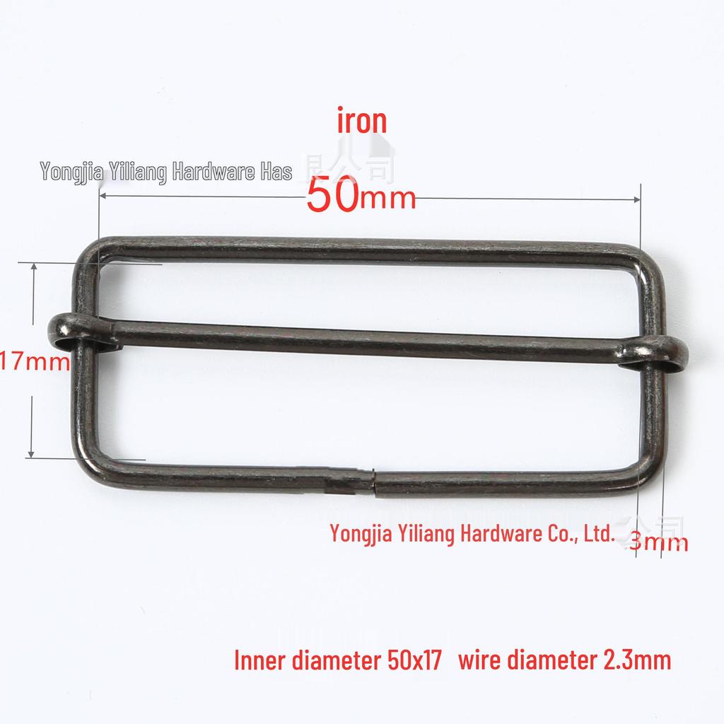 Stainless Steel Adjustable D-Ring Buckle - Copper Three-Speed Wire Pull Design