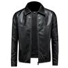 Autumn and winter new men's lapel leather jacket slim fashion casual versatile jacket