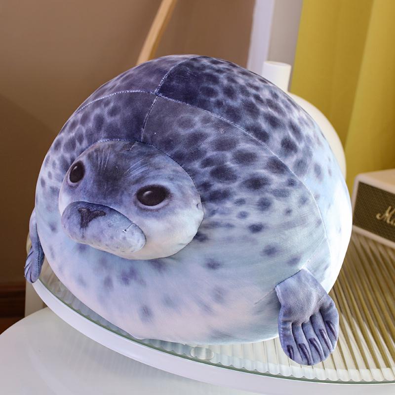 

Подушка-тюлень, мягкая кукла, плюшевые игрушки, морской лев, животные, морской мир, плюшевая кукла-тюлень, детская подушка для сна, подарки для детей 35x35x25cm серый