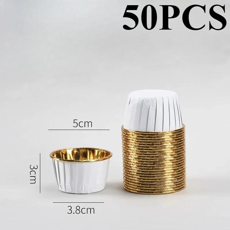 50/100 Pcs Small Mini Pack Muffins Cup Paper Cupcake Wrappers Baking Cups Cases Muffin Boxes DIY Cake Tools Kitchen Baking Supplies