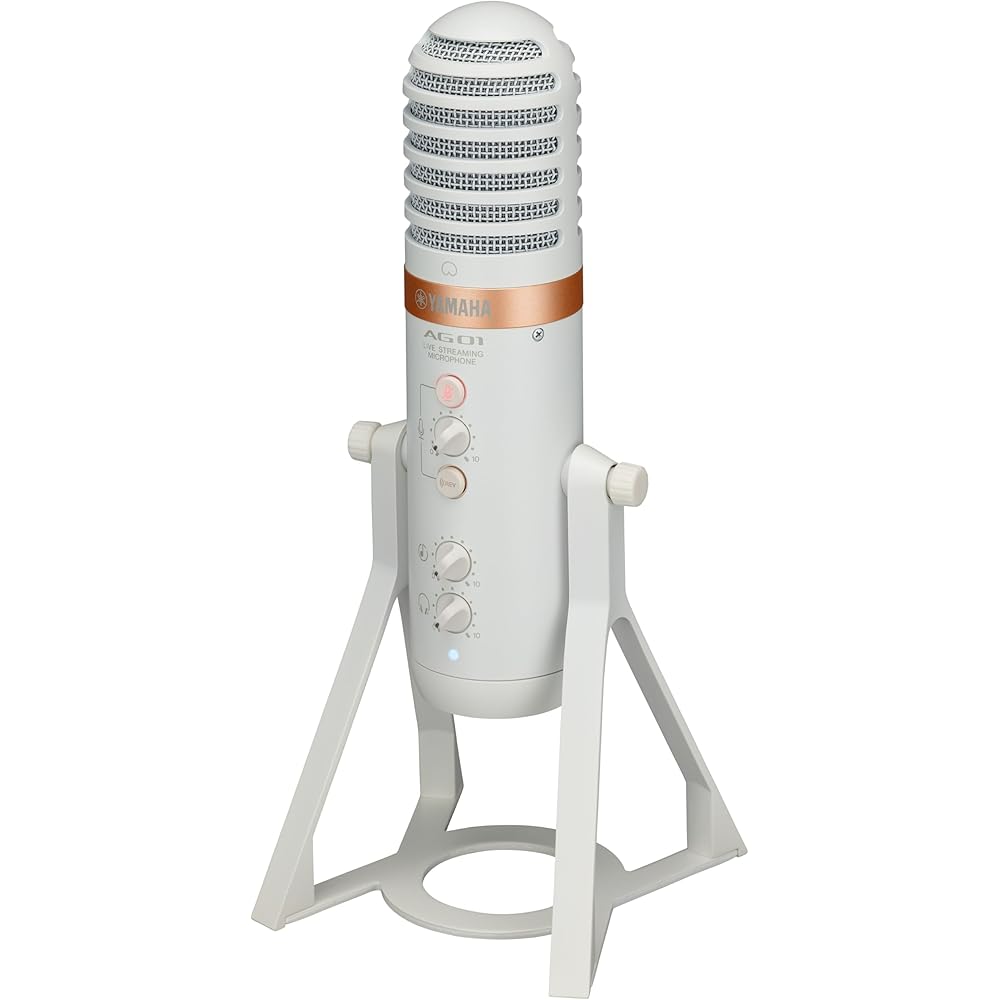 Yamaha YAMAHA Live Streaming Microphone Integrated Microphone USB Mic White AG01 W