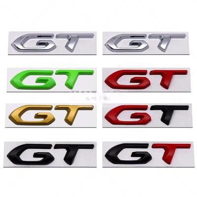 3D Metal GT Badge Sticker Side Fender Rear Trunk Emblem Decal