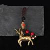 2027 Year Of Chinese Zodiac Goat Lucky Pendant Keychain Copper Feng Shui Wealth Key Ring Women Men Bag Charm Jewelry Gift