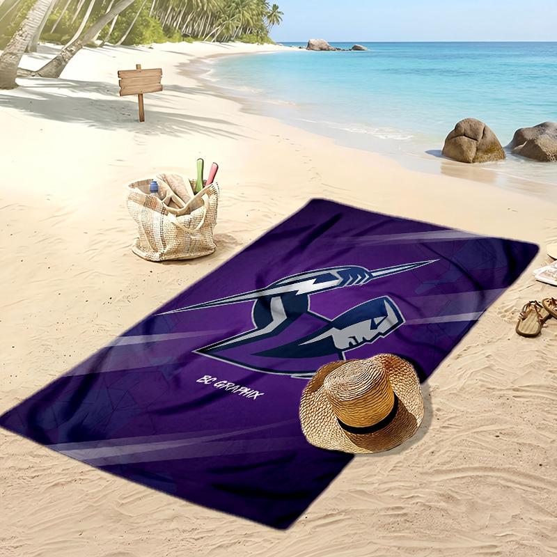 Melbourne Storm Print Beach Towel Soft Portable Quick?dry Towel For Pool Summer Vacation Outdoor Sport
