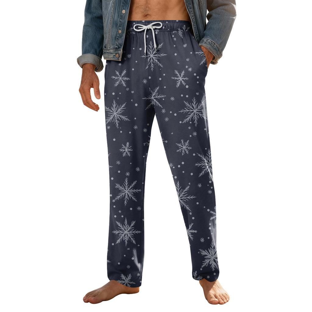Men's Home Soft Pajama Pants Drawstring With Pockets Casual Sports Pants