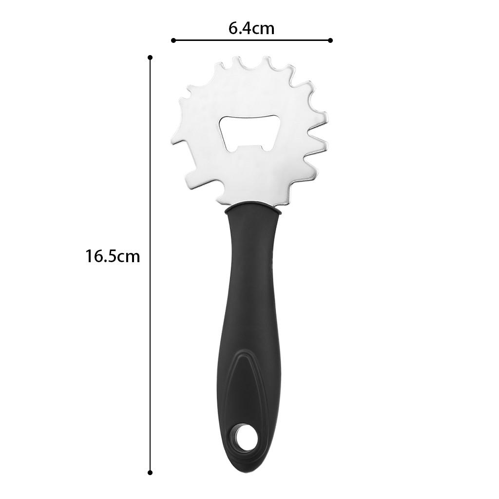 Stainless Steel Grill Cleaning Scraper with Handle for BBQ Grill Gap Cleaning and Built-In Bottle Opener Tool