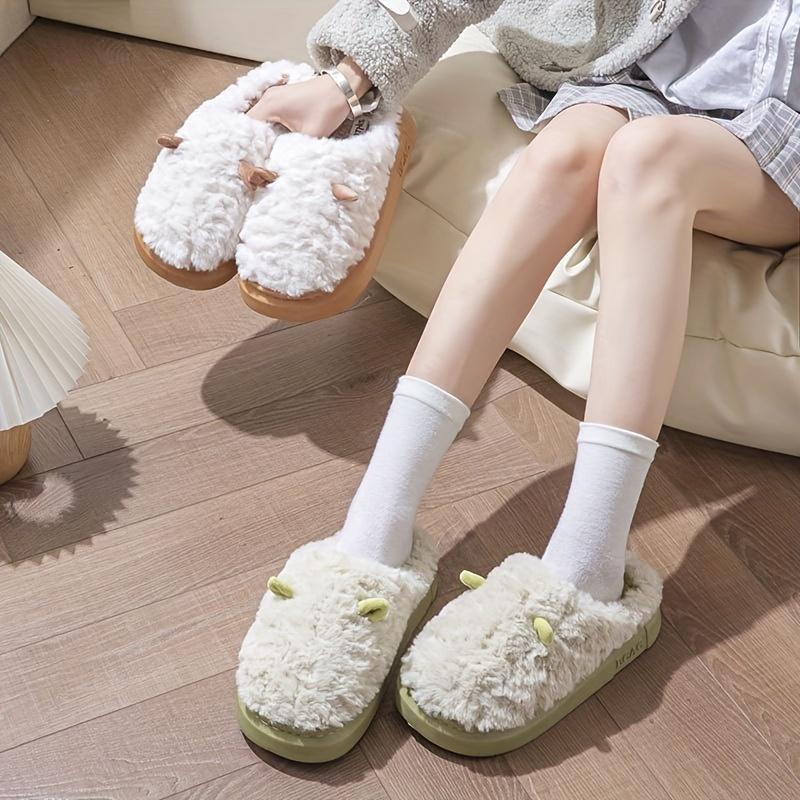 Cozy Plush Men's & Women's Slippers - Non-Slip Thick Fleece Lined Comfort Shoes with Soft EVA Sole for Indoor Warmth