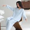 Japanese double-layer cotton yarn pajamas women's spring and autumn 1011 new loungewear long-sleeved trousers set can be worn outside in spring