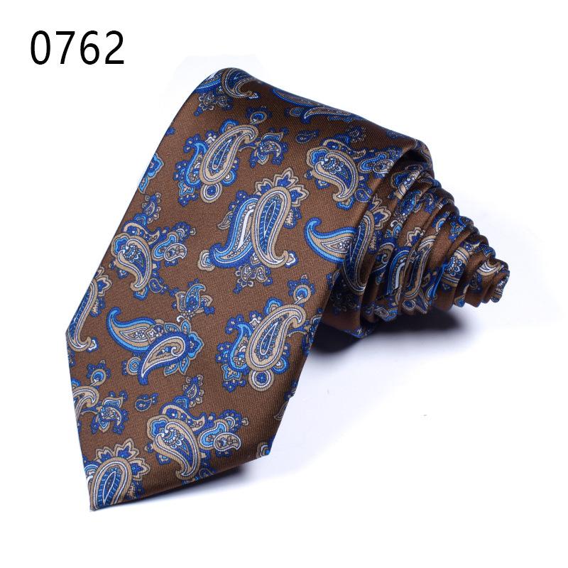 Cravată cu flori de caju Mătase imitație Cravată pentru bărbați Mătase poliester Cravată imprimată