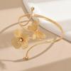 Luxurious Geometric Open Flower Butterfly Armband Women'S