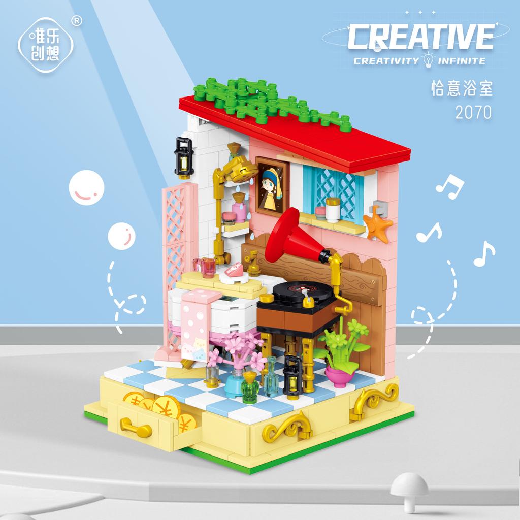 Compatible Lego Building Block Mini City Building Street View Snack Street Puzzle Children'S Toys Boys And Girls Institutional Gifts