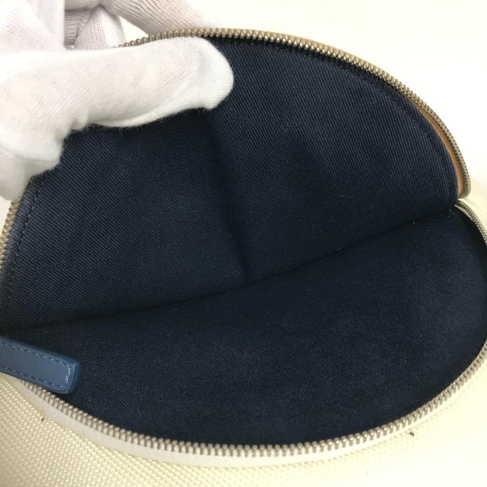 CHANEL Airline CC Mark logo Tote Bag Shoulder Bag Leather/Canvas White/blue