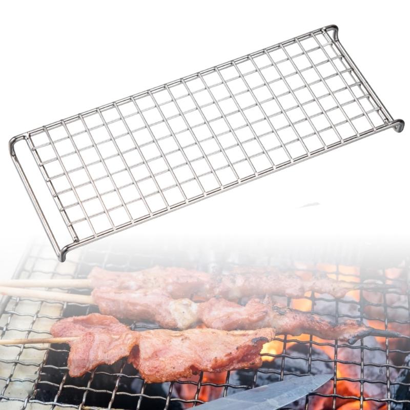 Stainless Steel Wire Oven Grills Sheet Meshes Rack Grills Net Meshes Rack for Camping and Beach Parties