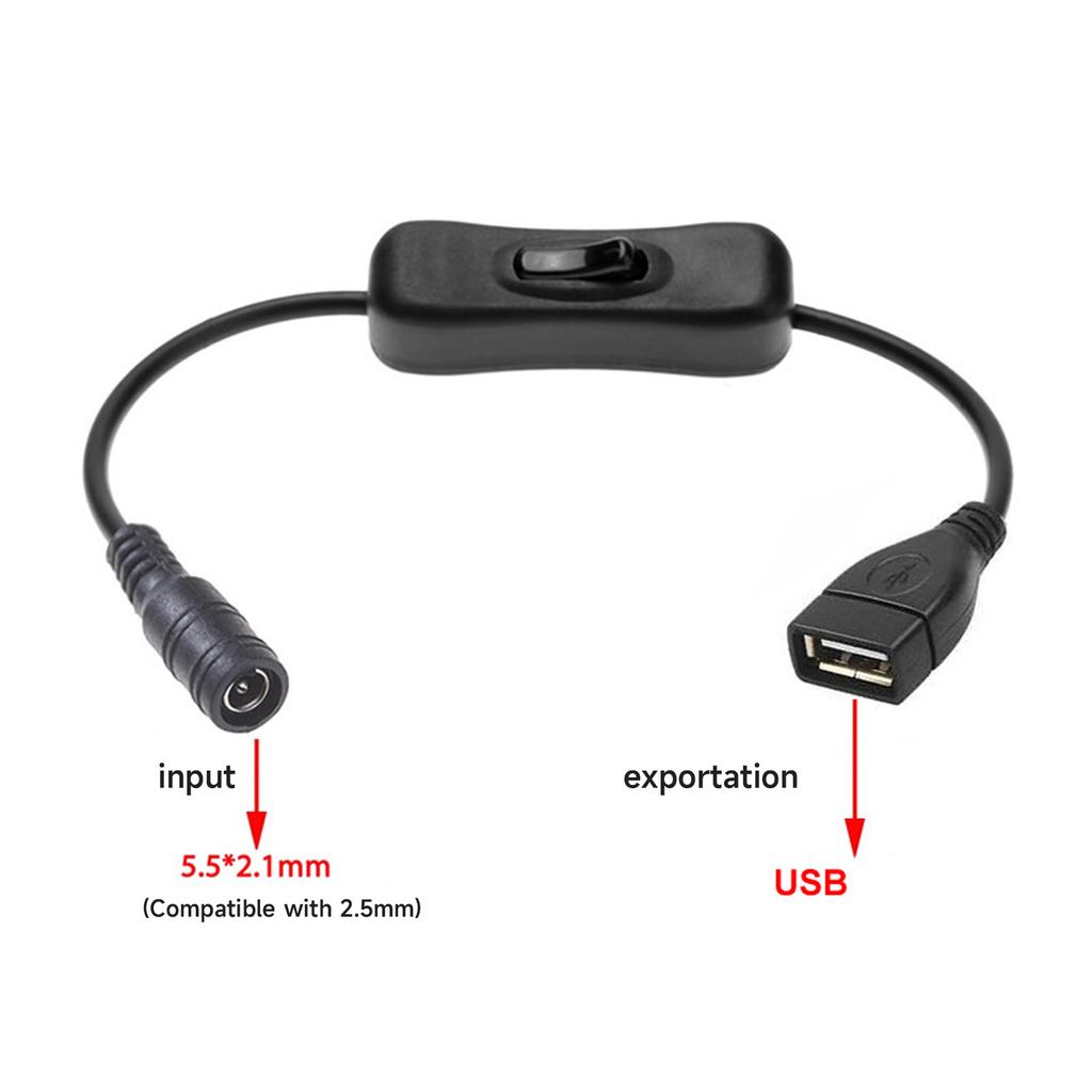 USB/Type C/Micro USB/Mini USB Male To 5.5x2.1mm Female Power Adapter Connector Cable Charging Adapter Converter 5V