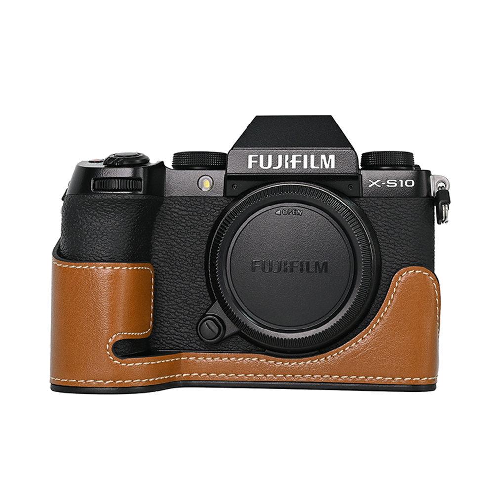 

Camera Bag PU Leather Half Body Case for Fujifilm XS10 Fuji X-S10 Batery Opening Bottom Cover