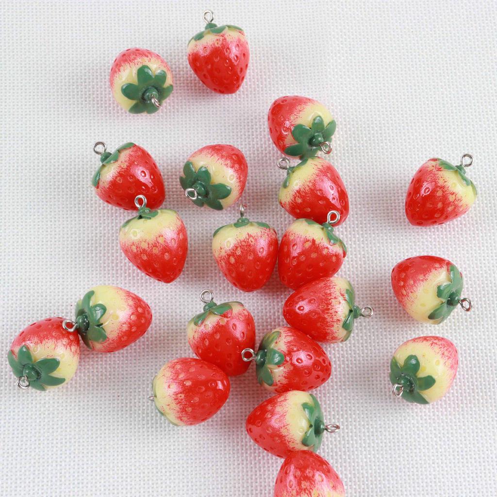 3D Resin Strawberry Jewelry Keychain & Photography Prop