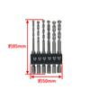 Takagi EARTH MAN Concrete Drill, Hex Shank, Set of 6, D-250 (x 5)
