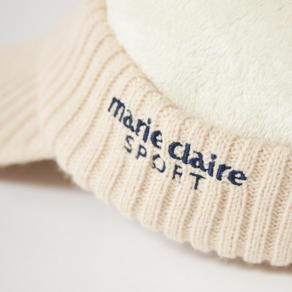 Marie Claire Women's Fur Knit Golf Cap with Brim, 734902, Off-White