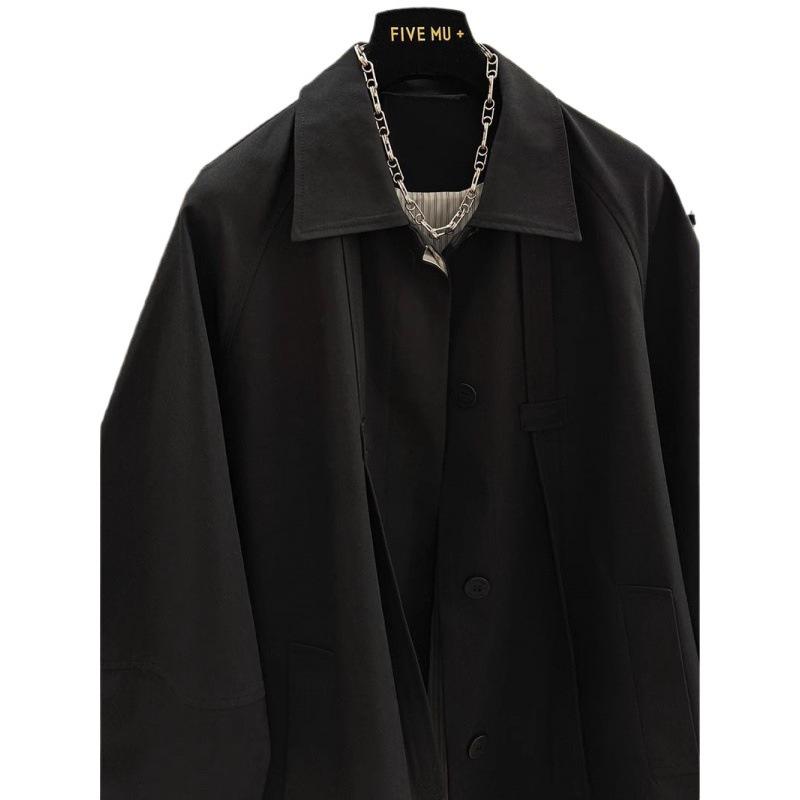 2025 High-End Ležérní Dámský Středně Dlouhý Trenčkot - Jaro/Podzim Tenká Pracovní Bunda Trend