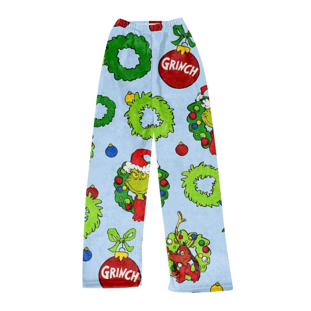 Women Winter Print Pants Full Length Long Trousers Sports Pants