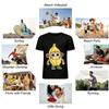 Cute Monkey Banana Funny Cartoon Print Casual T-Shirt For Kids Adults Pure cotton T-shirt
