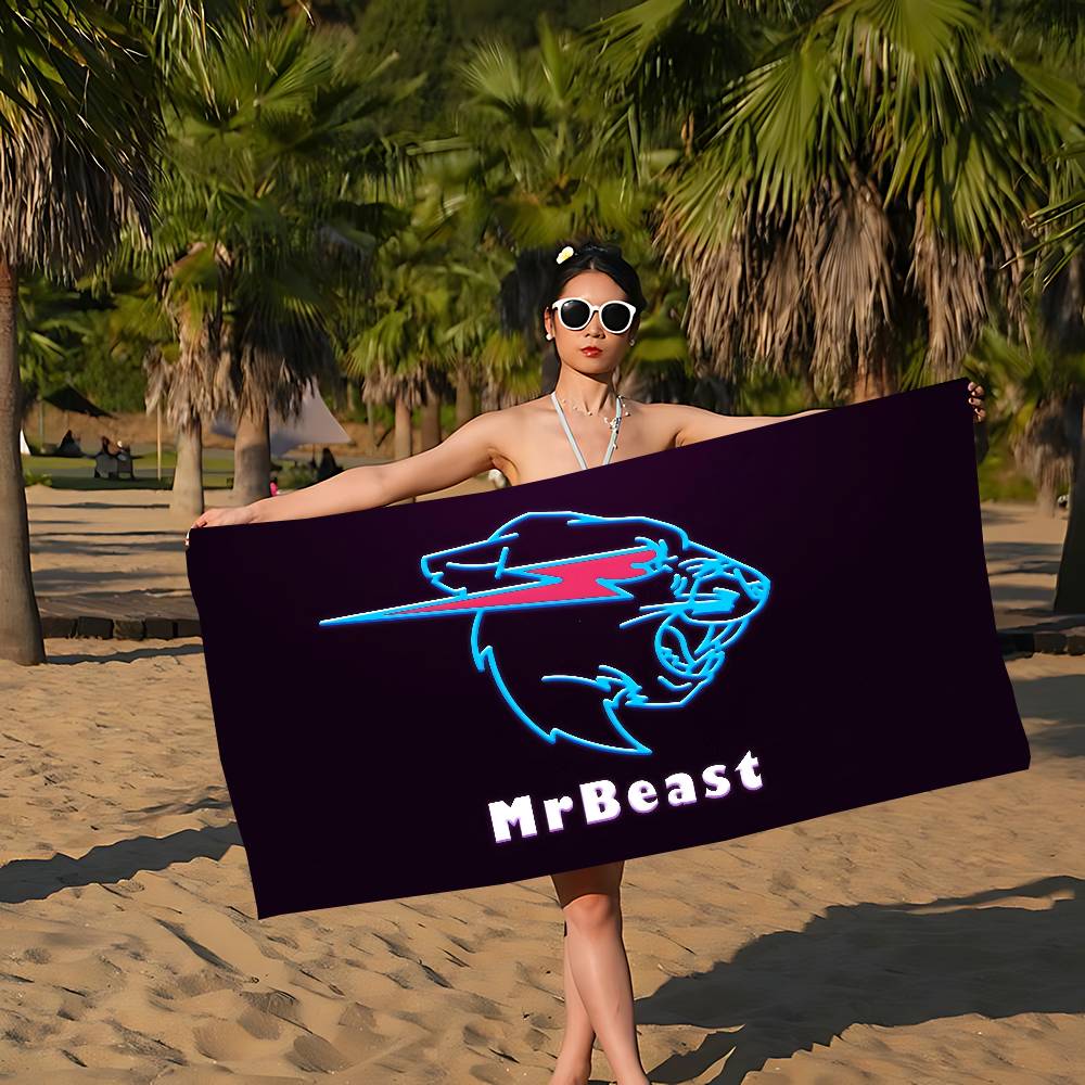 Asciugamani da Spiaggia in Microfibra Grandi Mr-B-Beast Asciugamano Asciugatura Rapida Asciugamani da Spiaggia Sabbiosa Asciugamano per Piscina per Viaggi Piscina Yoga