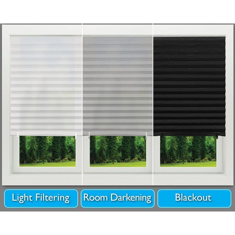 Simple Pleated Window Shades Self-Adhesive Non-Woven Semi-Shading Blinds Curtains Living Room Bedroom Bathroom Home Decorations
