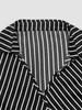 Women's Striped Slit Tie-Waist Long-Sleeve Shirt
