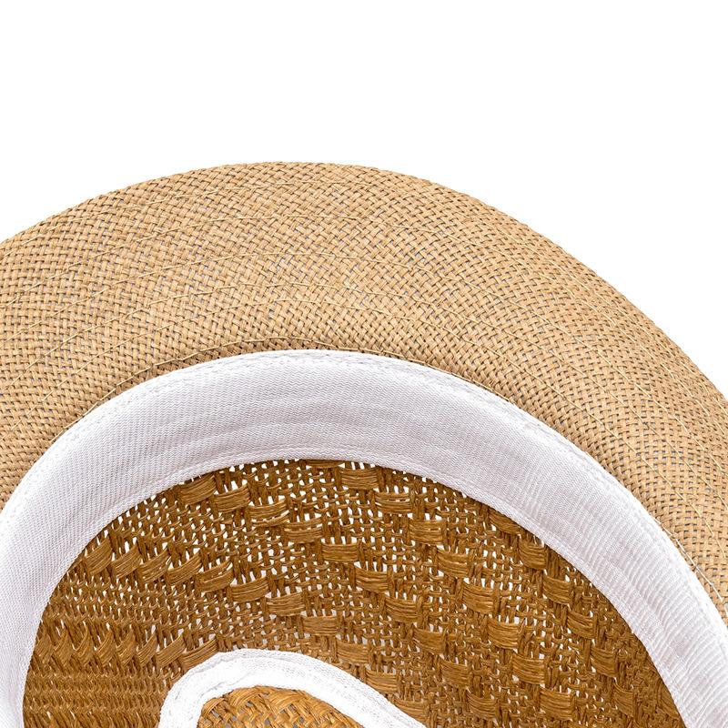 Summer Breathable Straw Hat Middle-Aged and Elderly Small Bowler Hat Outdoor Sun Hat Jazz Hat