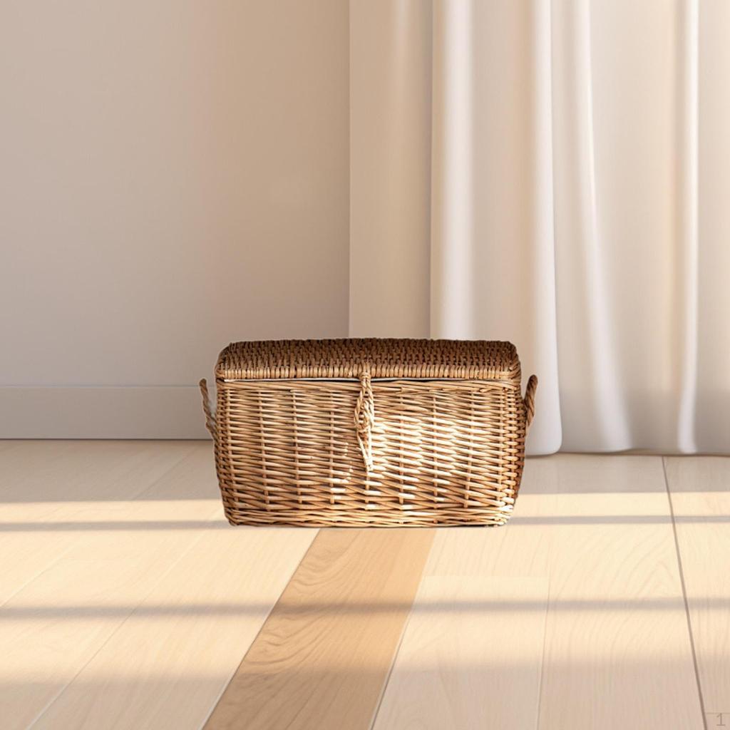 Woven Basket Decorative Storage Box Multifunctional Organizer Sundries for