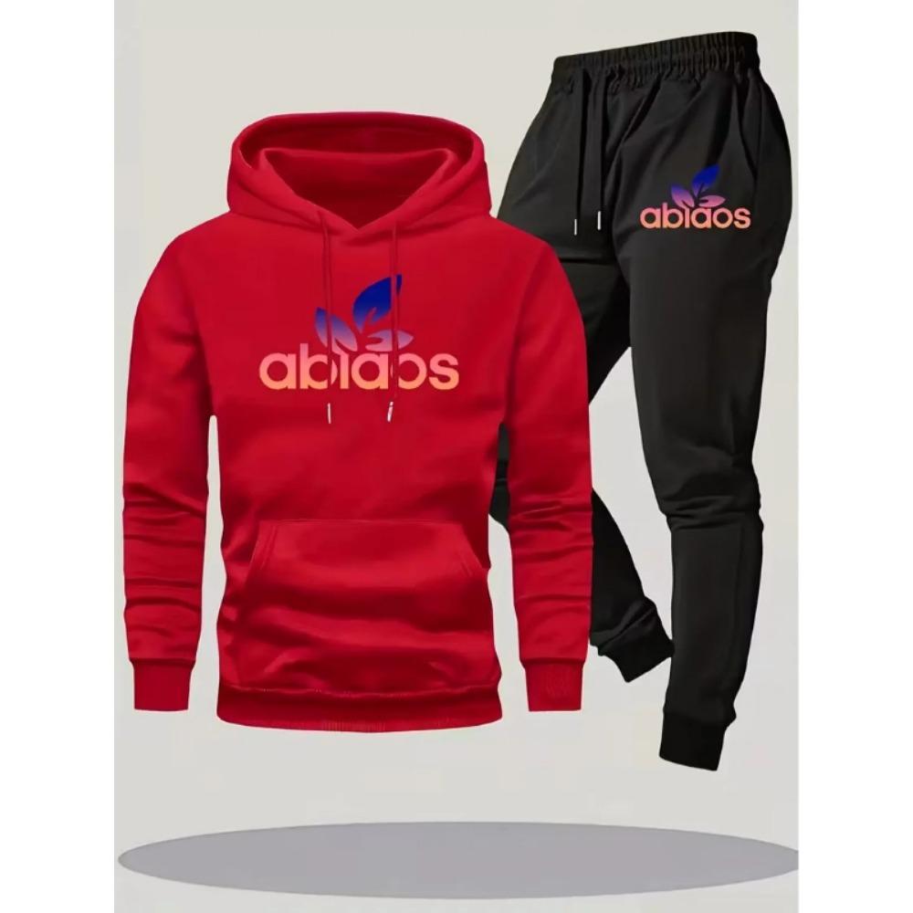 Autumn and Winter Fashion Trendy Brand Men's Hoodie Pants Printed Men's Clothing Sports Set Two Piece Set