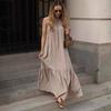 European-American 2025 Sleeveless Backless Summer Casual Long Dress - New Fashion Slimming Design