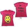 Yungblud T-shirt Raver Smile Logo Officieel Dames Skinny Fit Roze S