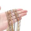 2Meters/Lot Stainless Steel Chains Gold Color Chain for Jewelry Making DIY Necklace Bracelet Accessories Lips Beads Beaded Chain