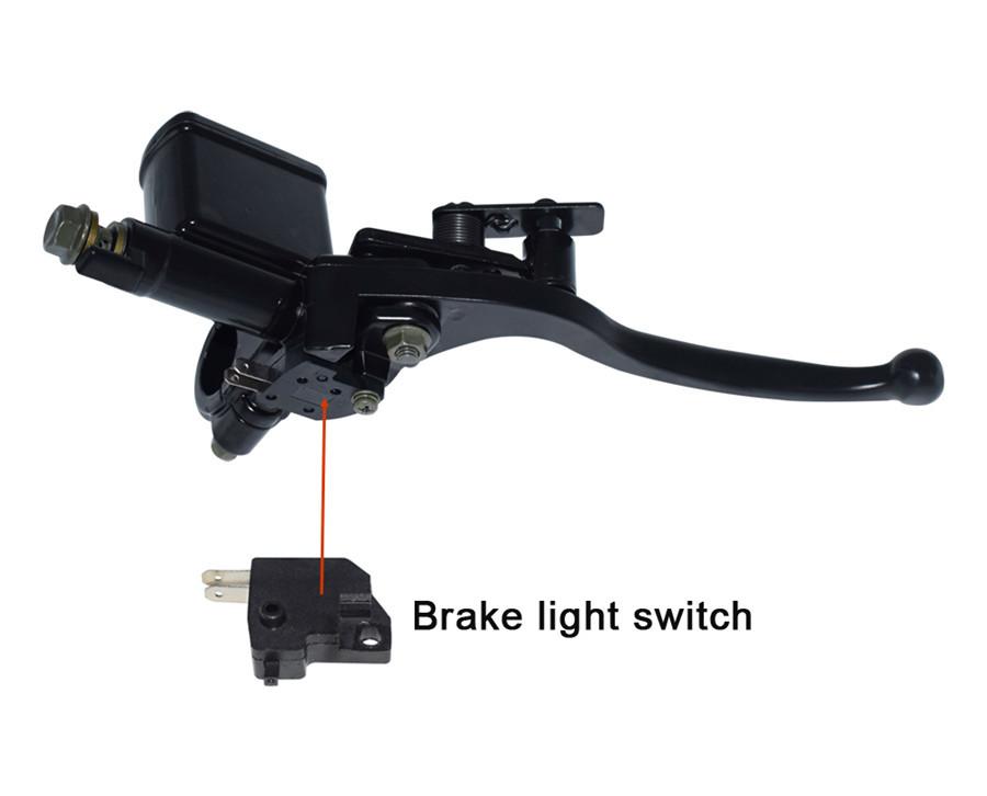 One Pair 7/8" 22Mm Motorcycle Hydraulic Brake Pump Master Cylinder Black Disc Brake Lever For Motorcycle Motorbike Atv Sport Dirt Electric Bike Interr